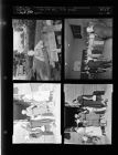 Man with saw (Mr. Nobles?); Misc. photos (4 Negatives) (August 21, 1954) [Sleeve 29, Folder f, Box 4]